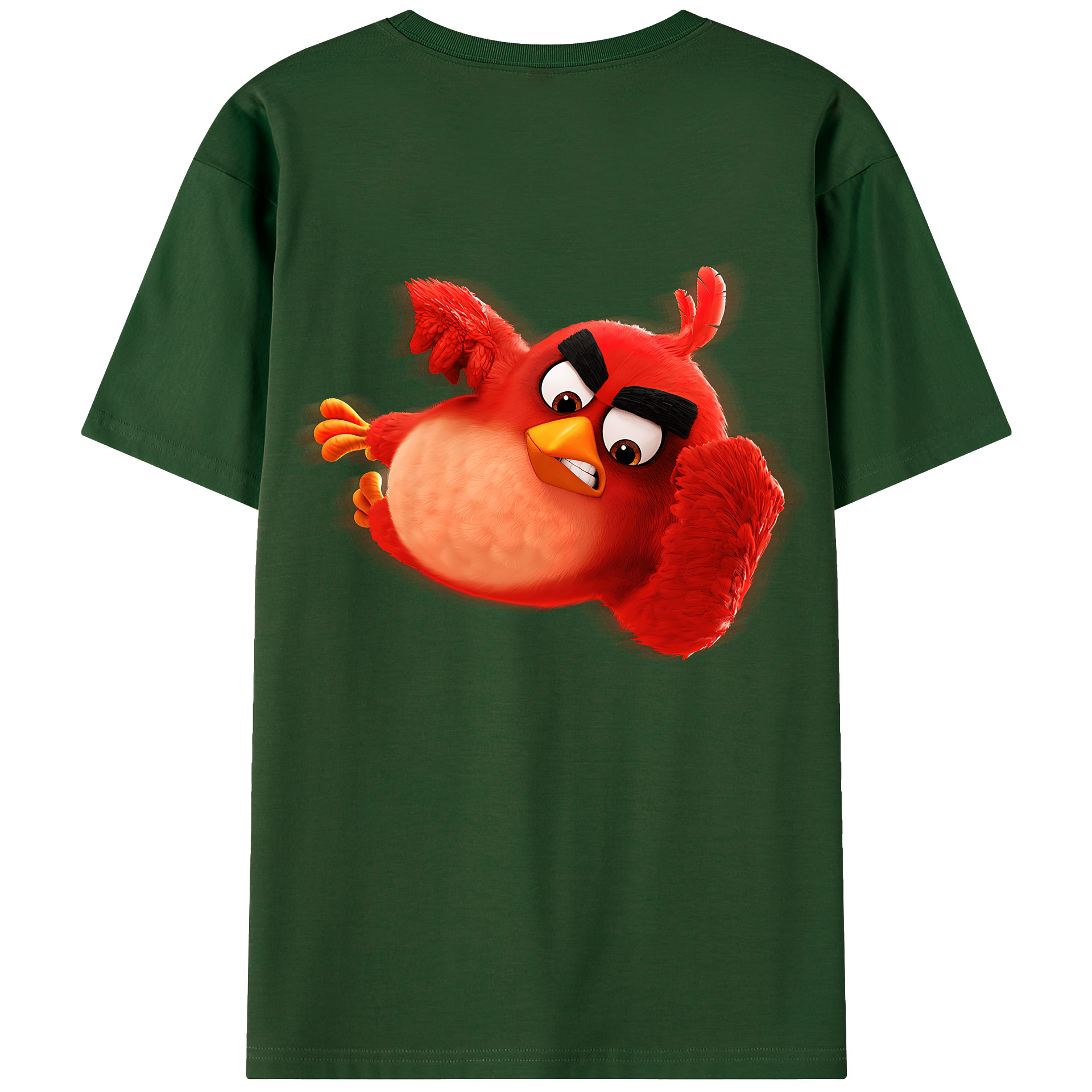 （画像用） Angry Birds アングリーバード 綿100％半袖Tシャツ（背面プリント）